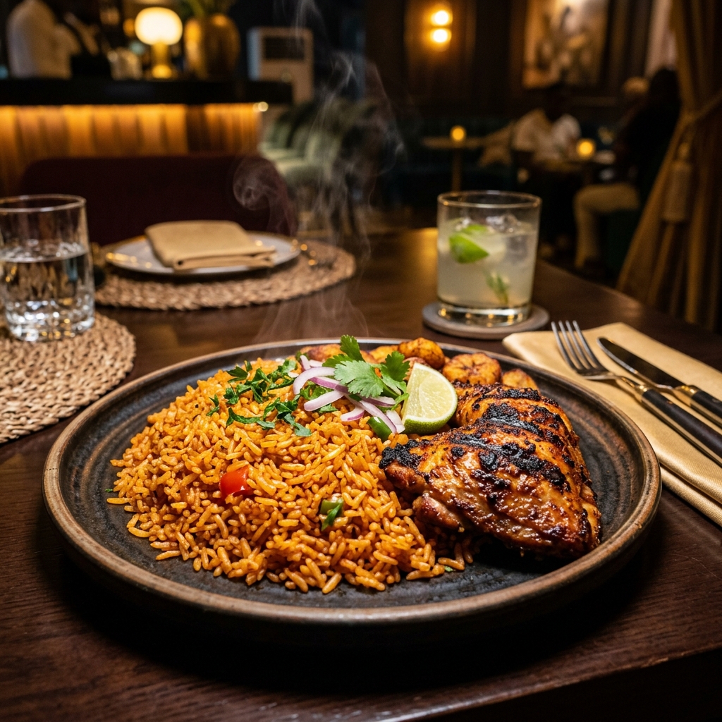 Jollof Rice and Grilled Chicken